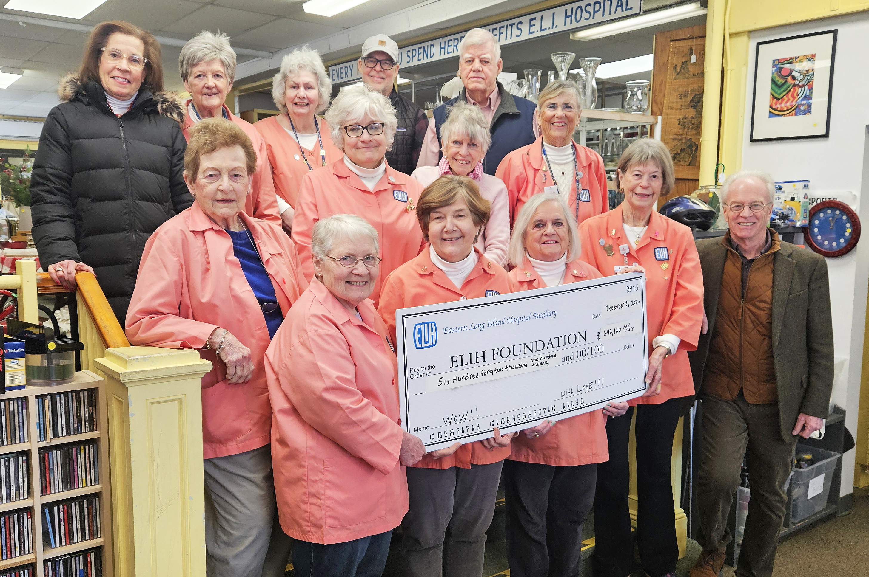 Members of the ELIH Auxiliary with Paul J. Connor III (Chief Administrative Officer SBELIH).
