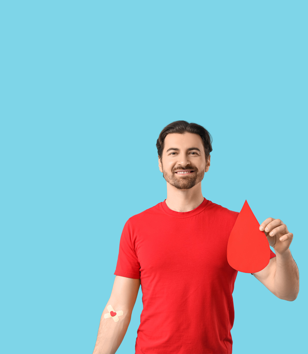 Photo encouraging people to donate blood